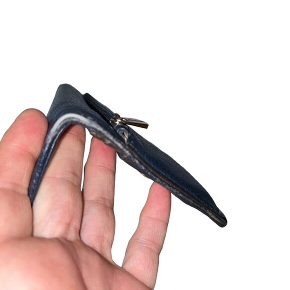 michael kors blue leather bifold checkbook wallet - Picture 6 of 6